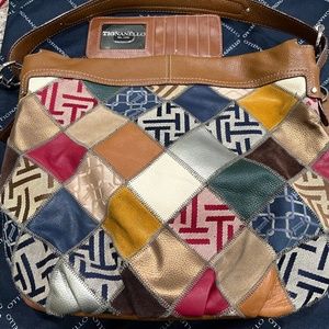 Tignanello Patchwork Hobo Shoulder Bag